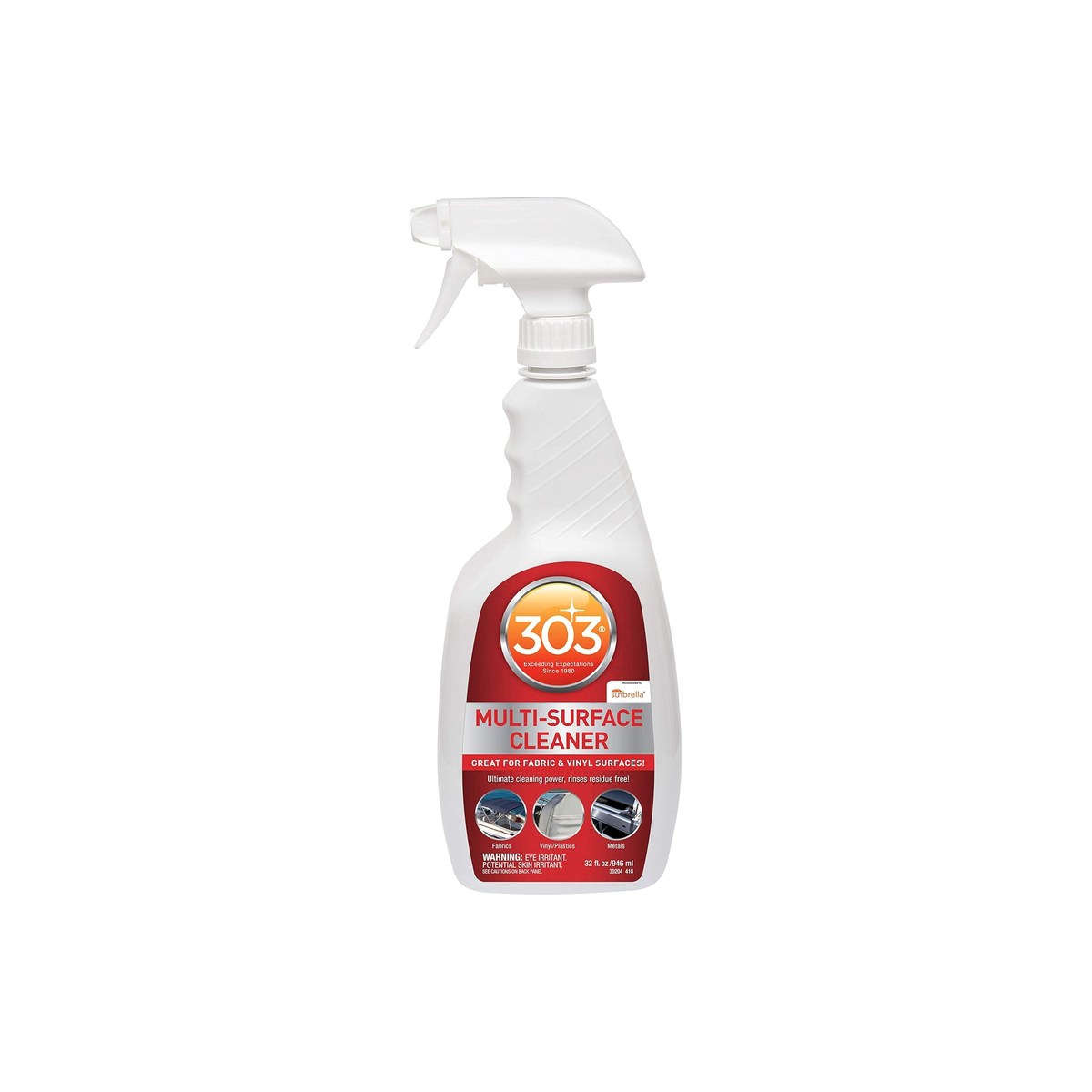 303 Products Marine Multi-Surface Cleaner, Boat Cleaner Spray for Vinyl, Canvas, Upholstery, Sunbrella Recommended, 32 oz
