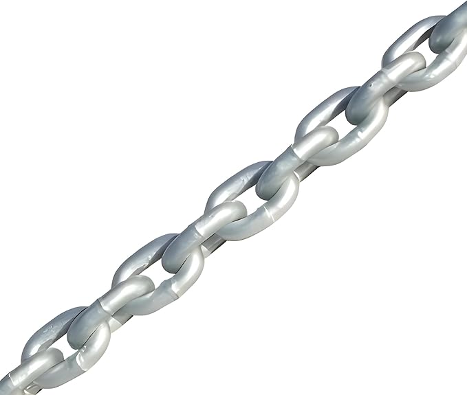 MarineNow ISO G43 Anchor Chain (1/4 inch / 5/16 inch / 3/8 inch by-the-foot or pre-cut, hot-dipped galvanized to 144 micron HDG, NACM-specification compliant, ASIN B015QABK6Q is variant-sized)