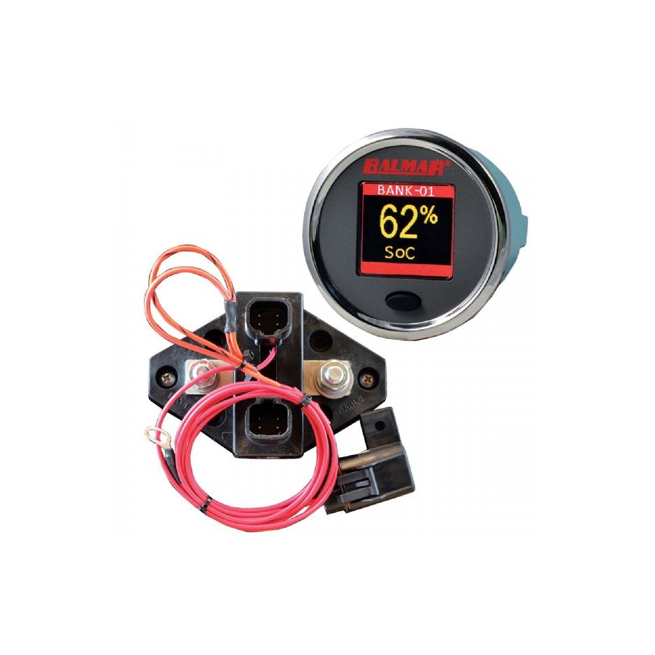 Balmar SG200 Battery Monitor Kit (color display, shunt, 10M cable, 12-48 VDC, SmartGauge state-of-charge + state-of-health algorithm, Bluetooth + SmartLink optional CAN integration, currently sold via marine distributors only with no confirmed Amazon ASIN as of May 2026)