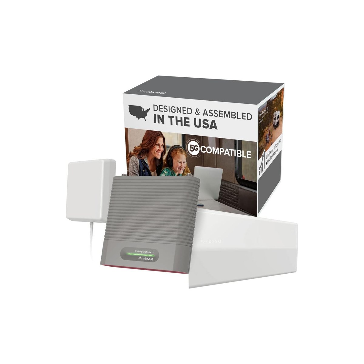 weBoost Destination RV Cell Phone Signal Booster for Stationary Use, Boosts 5G and 4G LTE for All US and Canadian Carriers, FCC Approved (model 470159, ASIN B08WTRVG61)
