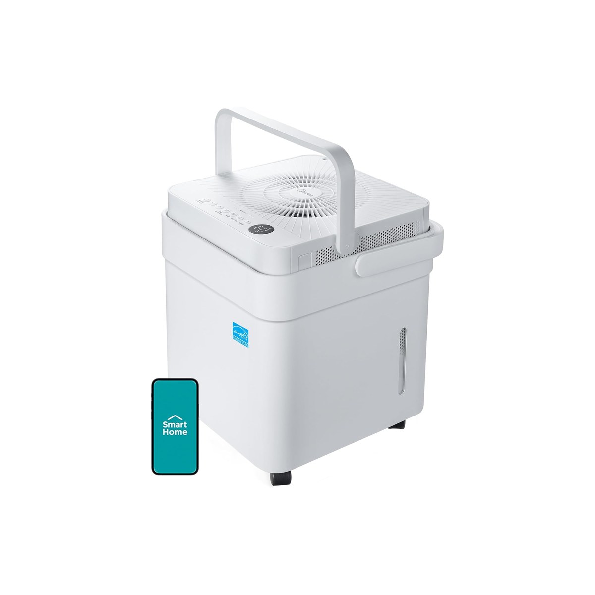 Midea Cube 20-Pint Dehumidifier (compressor, up to 1,500 sq ft, continuous drain hose, Energy Star, app and Alexa control, ASIN B08ZMY8BC8)