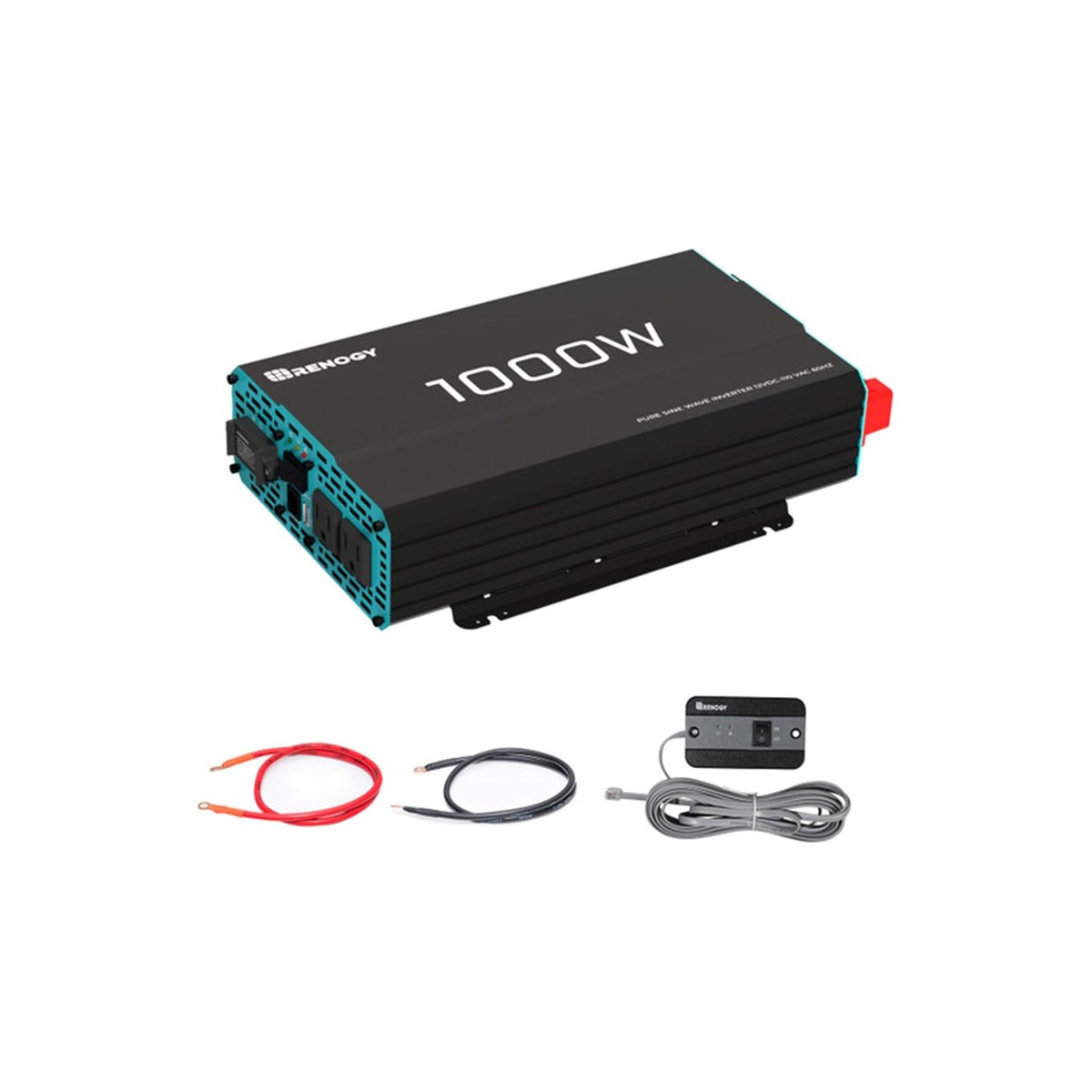 Renogy 1000W Pure Sine Wave Inverter, 12V DC to 120V AC, UL 458 and CSA Certified per Listing, Hardwire Port, Wired Remote (ASIN B07JMQ27WJ)