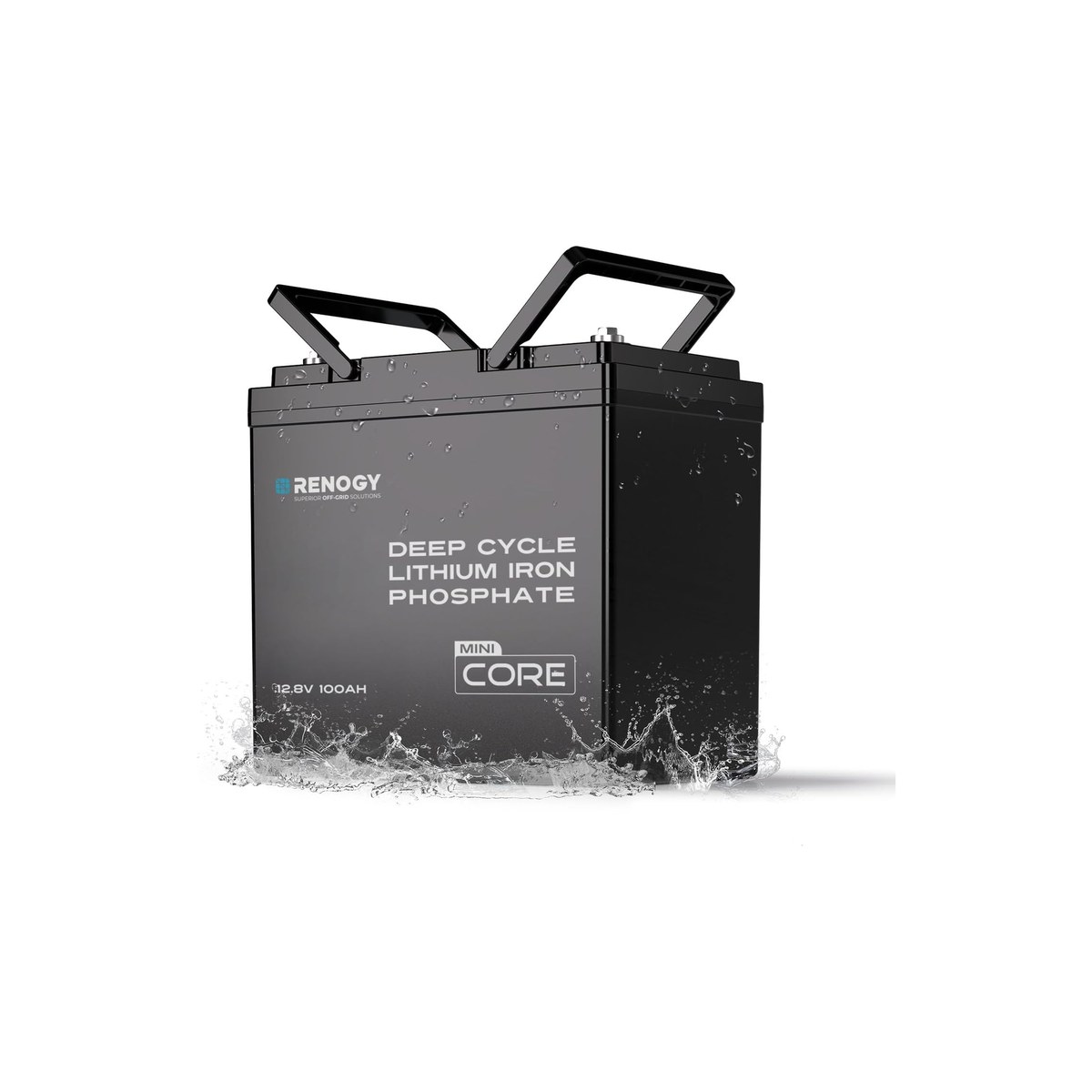 Renogy 12V 100Ah Mini LiFePO4 Battery (compact case, 100A BMS with low-temp protection, remote-monitoring compatible, RV / van / marine / off-grid, ASIN B0DJP772YP)