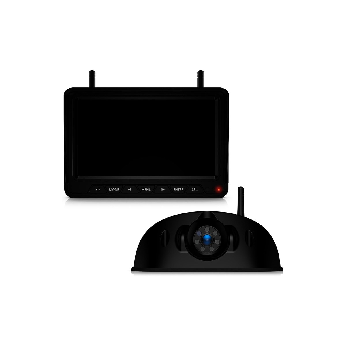 Fookoo 12V Hardwired DVR Camera System, 7-inch IPS Monitor, IP69 Waterproof Cameras, Local SD Loop Recording, up to 4 Cameras, No Internet (ASIN B0CL76NS25)